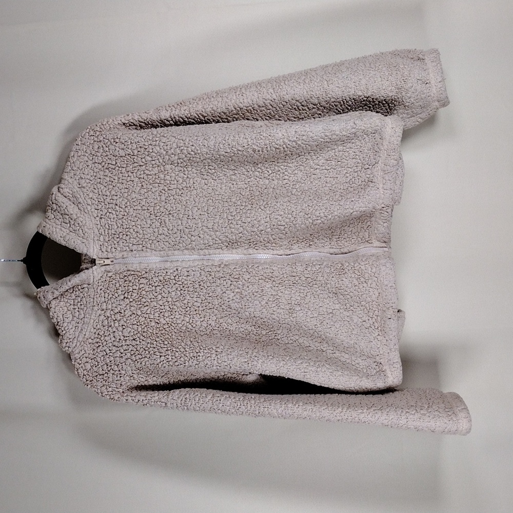 Forever 21 Teddy Sherpa Jacket Women’s Size Medium Cream Fleece Winter Cozy